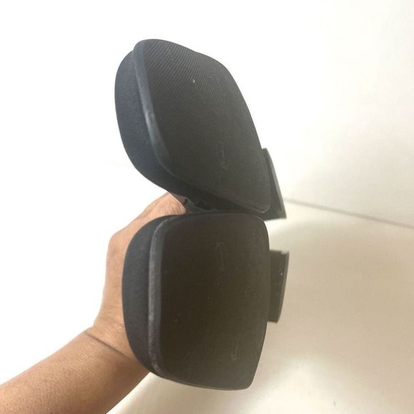 Salvatore Ferragamo Black Textile Womens Sz 8.5B Pump Slip On Square Toe Studded - Picture 7 of 11